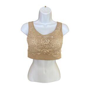 SANKOM  Lace Posture Support Bra L-XL  Beige Swiss Design Lift Comfort Seamless